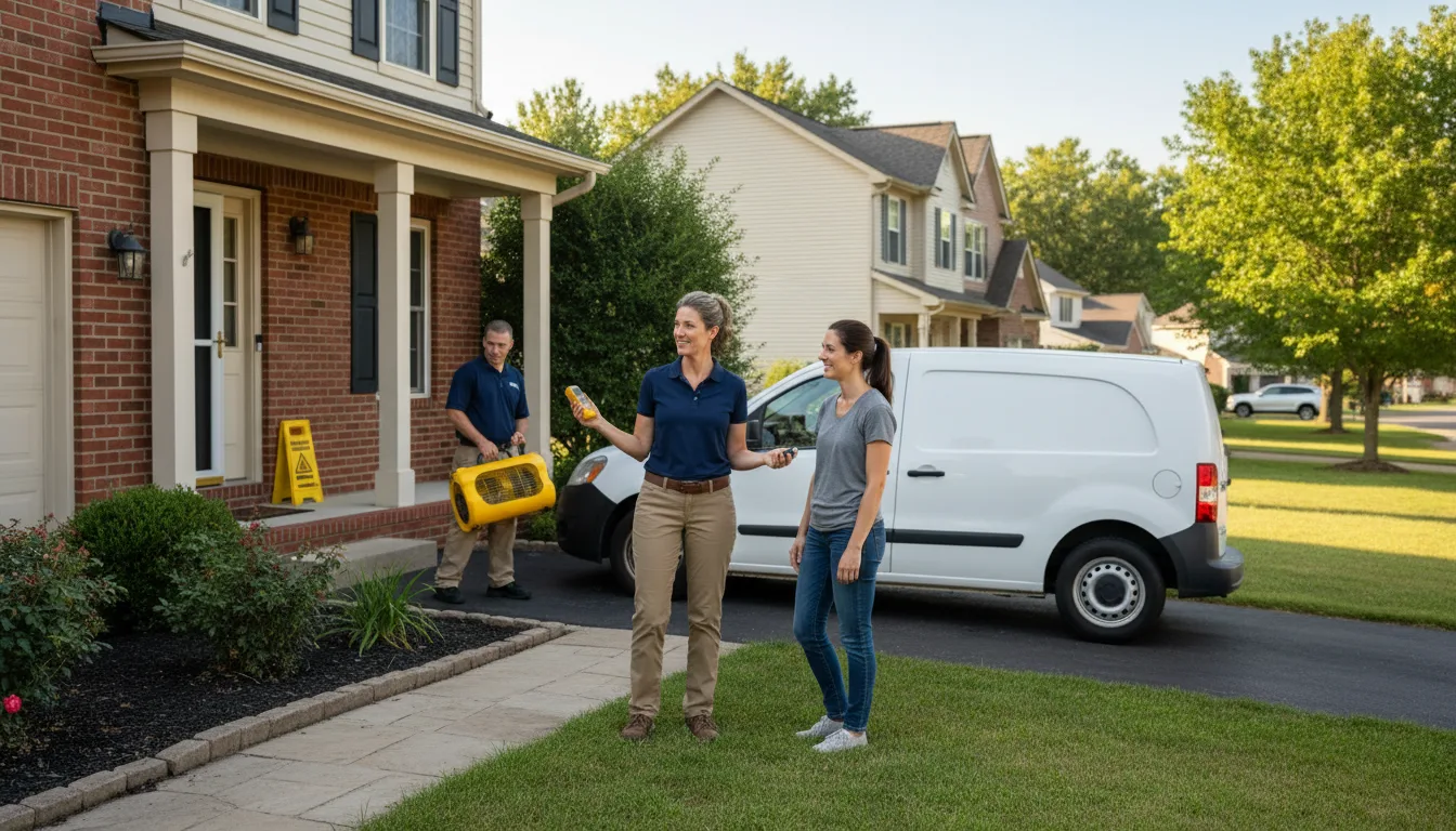 Residential water damage restoration in Colfax, IL